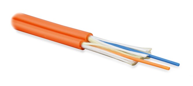 Hyperline FO-D3-IN-50-2-LSZH-OR Кабель волоконно-оптический 50/125 (OM2) многомодовый, 2 волокна, duplex, zip-cord, плотное буферное покрытие (tight buffer) 3.0 мм, для внутренней прокладки, LSZH, нг(А)-HF, –40°C – +70°C, оранжевый