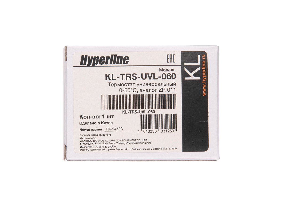 Hyperline KL-TRS-UVL-060 Термостат универсальный 0-60°C для обогрева и охлаждения, аналог ZR 011